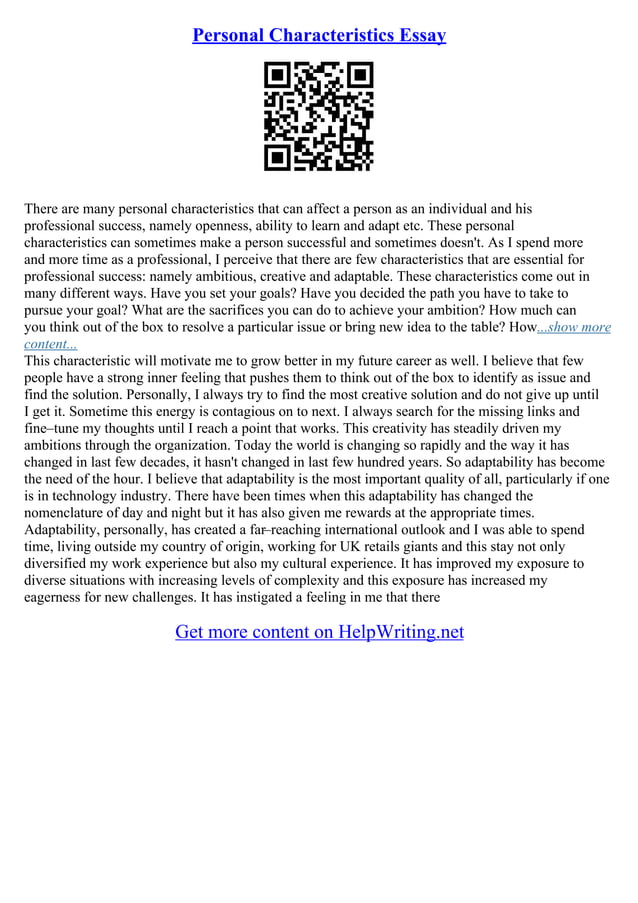 Personal Essay Introduction | PDF