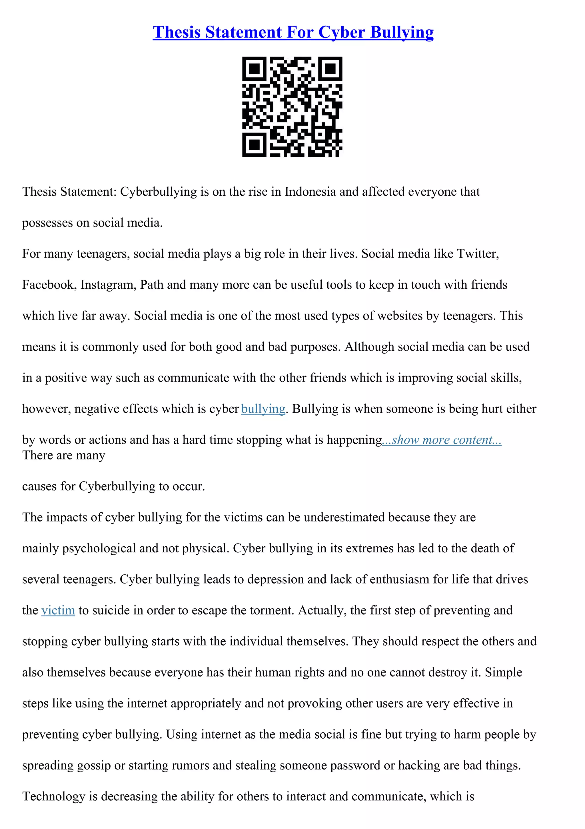 Personal Essay Thesis Statement Examples PDF