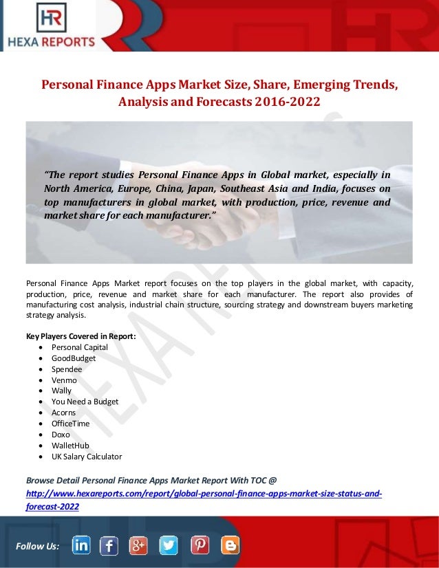 Personal finance apps market size, share, emerging trends ...