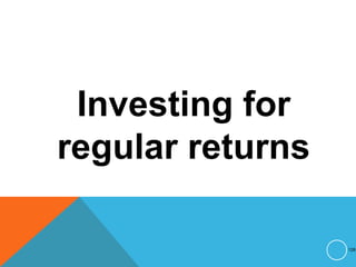 Investing for
regular returns
126
 