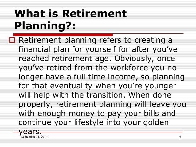 personal financial planning development financial planning retirement