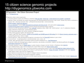 Personal Genomes: what can I do with my data? Slide 29