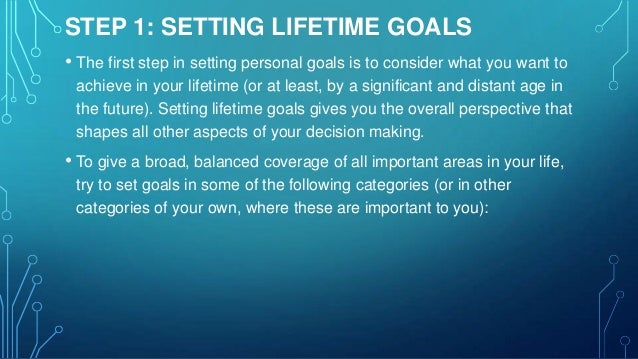 personal goal setting what are your goals for the next five years