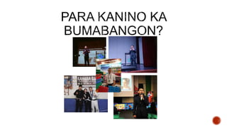 Personal Goal Setting: Para Kanino ka bumabangon