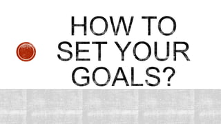 Personal Goal Setting: Para Kanino ka bumabangon