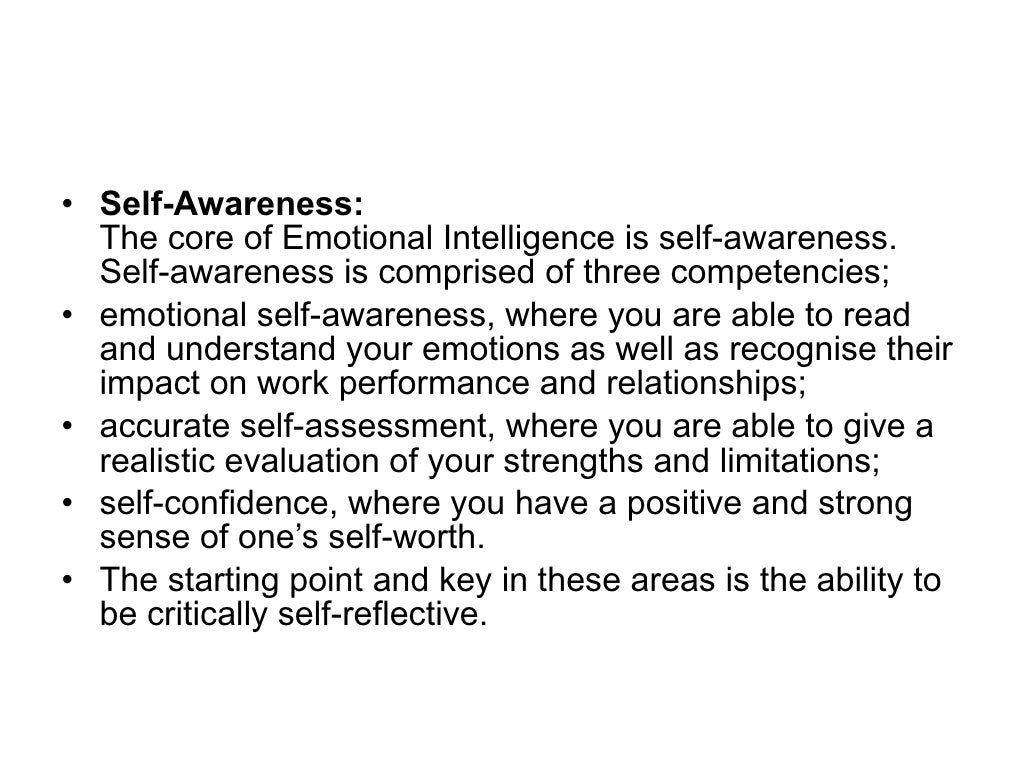 self awareness and self esteem