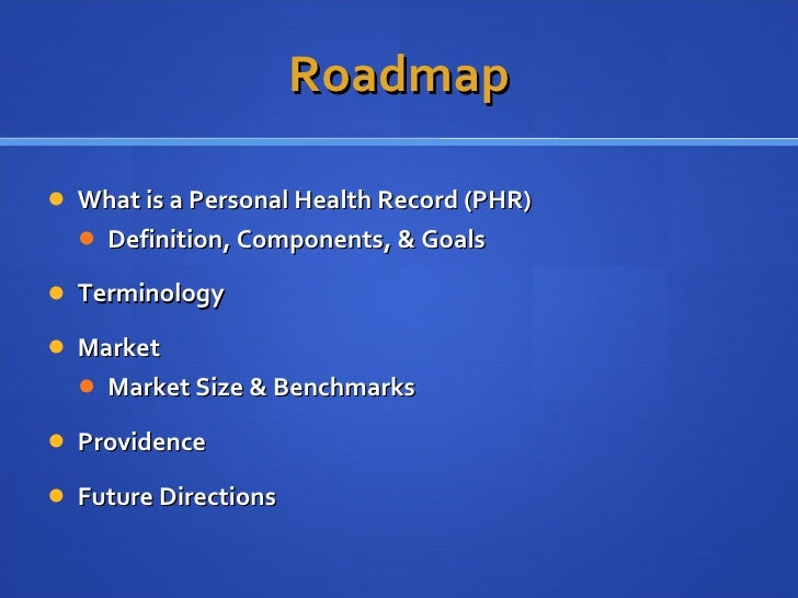 what is personal health records