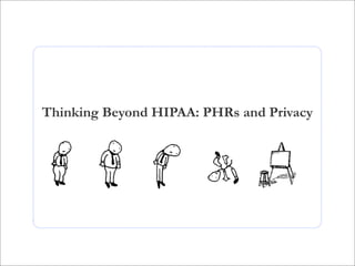 Thinking Beyond HIPAA: PHRs and Privacy
 