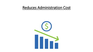 Reduces Administration Cost
 