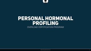 WWW.OVERLOADWORLDWIDE.COM
Personal hormonal
proﬁling
OVERLOAD CERTIFICATION PROGRAM
1
Ervaringen overload worldwide opleidingen
 