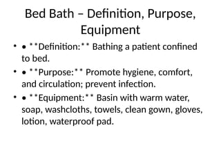 Comprehensive Guide to Personal Hygiene Care for Nursing Students | PPTX