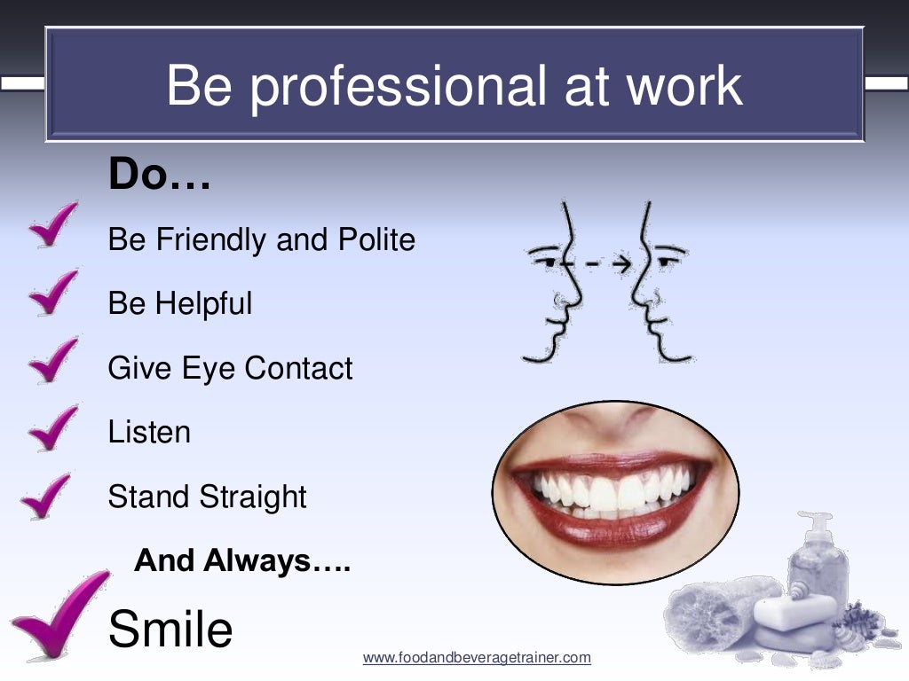 Health and Safety Personal Hygiene & Grooming