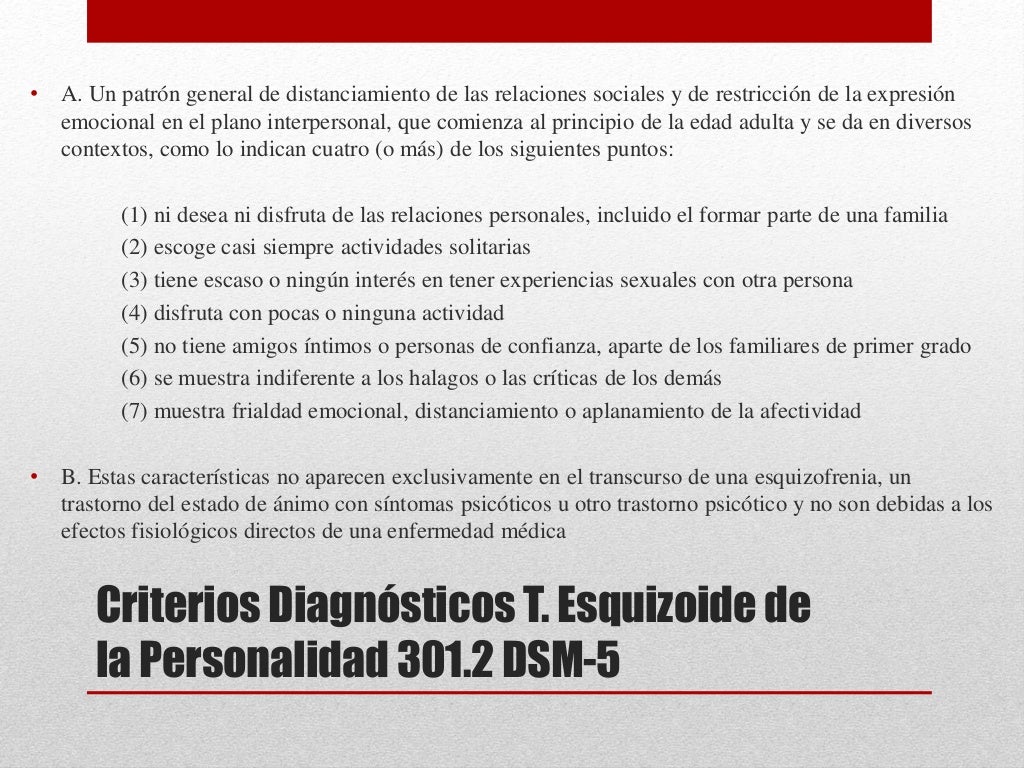 Trastornos de la Personalidad DSM5