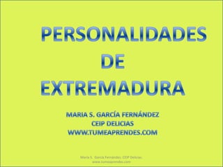 María S. García Fernández. CEIP Delicias.
www.tumeaprendes.com
 