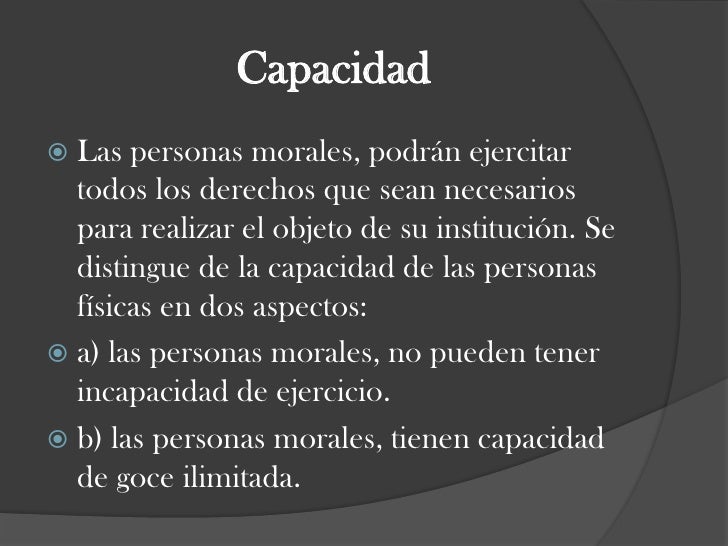 Personalidad y capacidad