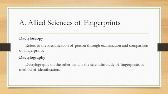 PERSONAL IDENTIFICATION TECHNIQUES.pptx | Skin and Dermatology ...