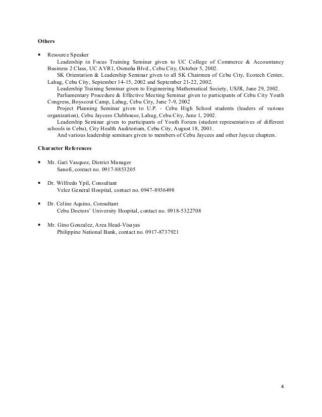 personal information sheet