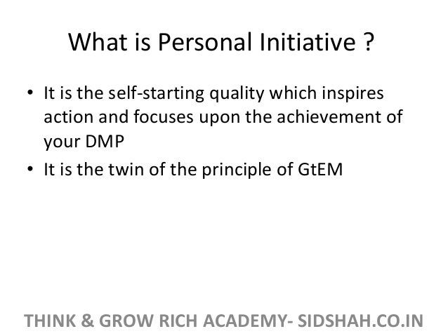 self initiative
