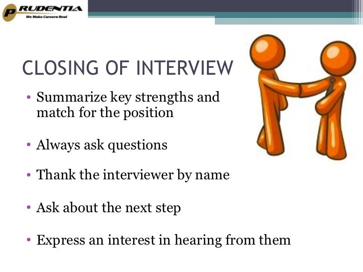 closing an interview