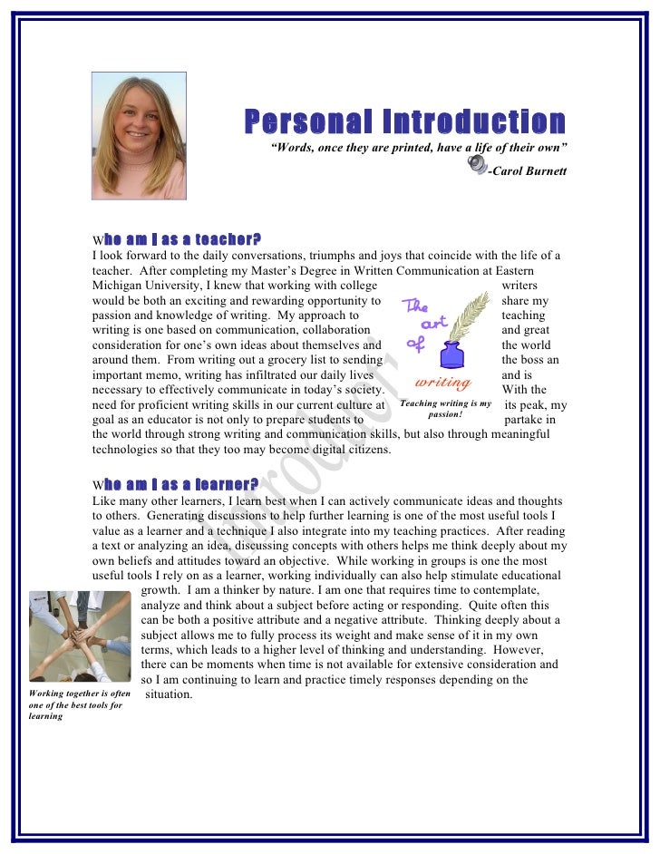 What Is Personal Introduction? – WZDJ