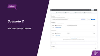 Scenario C
Rule Editor (Google Optimize)
 