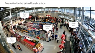 Personalisation has existed for a long time

Best
seller

Special
offer

Key
products

Latest
stock

 