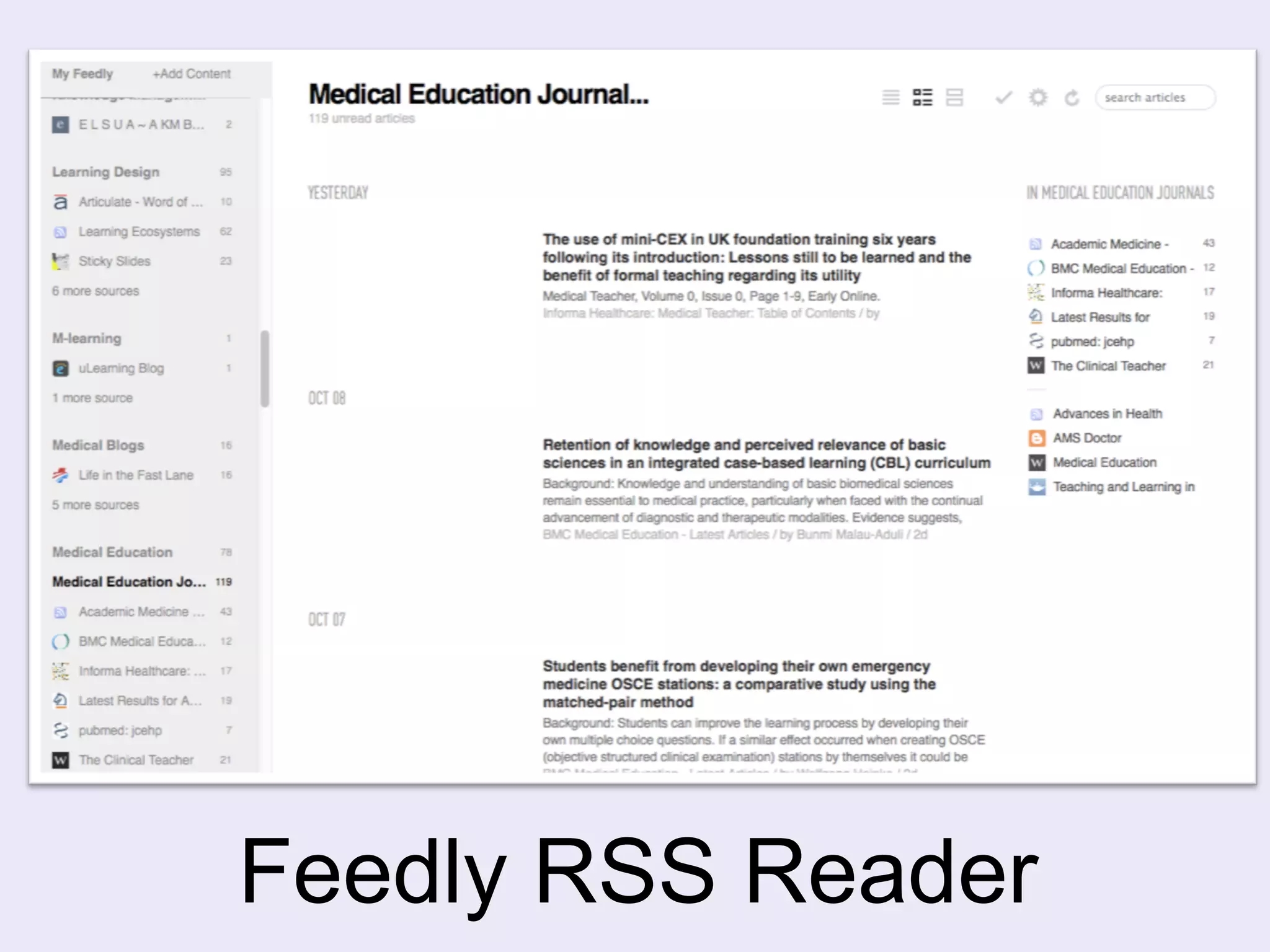 Feedly RSS Reader 
 