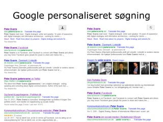 Google personaliseret søgning
 