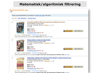 Matematisk/algoritmisk filtrering
 