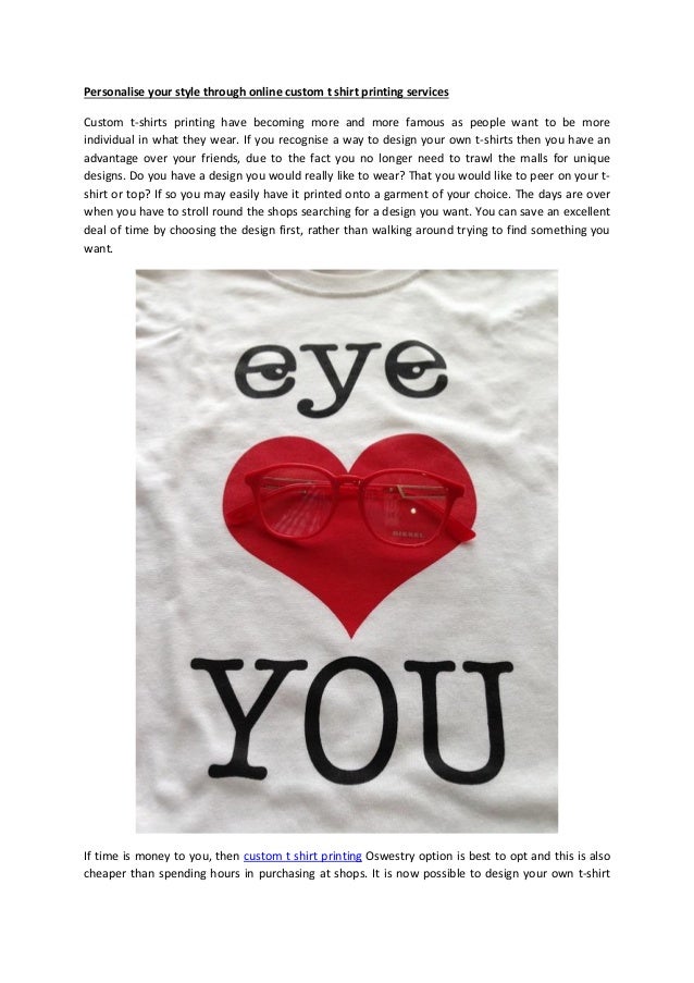 Personalise Your Style Through Online Custom T Shirt Printing Services