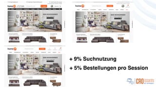 + 9% Suchnutzung
+ 5% Bestellungen pro Session
 
