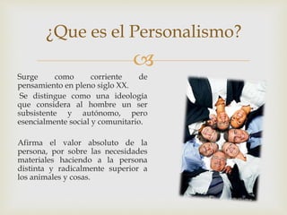 Personalismo | PPTX