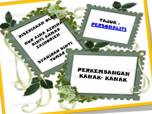 Teori Personaliti (perkembangan kanak-kanak)