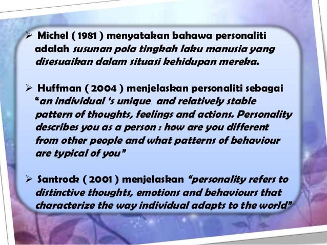 Teori Personaliti (perkembangan kanak-kanak)