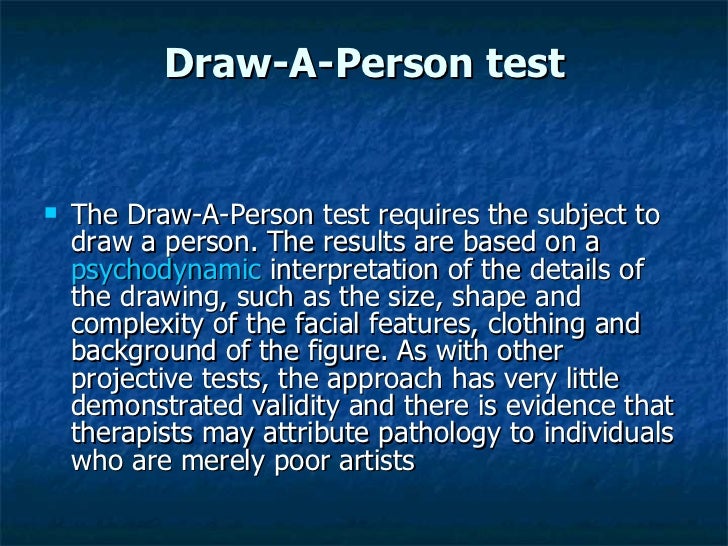 draw a person test interpretation