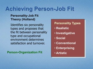 Major Personality Attributes Influencing OBAchievement orientationAuthoritativeSelf EsteemPersonality TraitsLocus of ControlRisk takingMachiavellianismSelf-MonitoringIntroverts/ExtrovertsType A & B