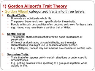 Cardinal Disposition Examples Personality for Undergraduates | PPTX