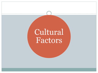 Cultural
Factors
 