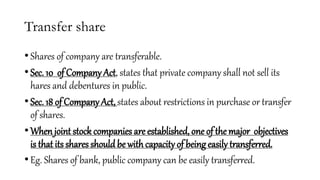 Transferable Shares Personality ppt ............................. | PPTX