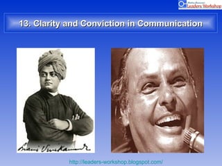 13. Clarity and Conviction in Communication 