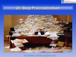 20. Stop Procrastination 