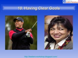 10. Having Clear Goals 