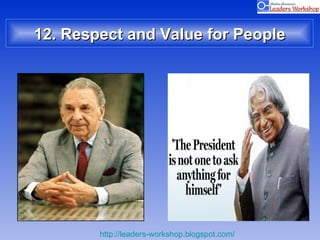 12. Respect and Value for People 