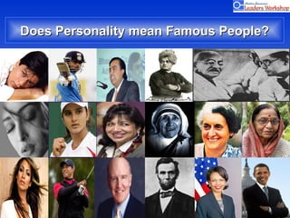 Does Personality mean Famous People? 
