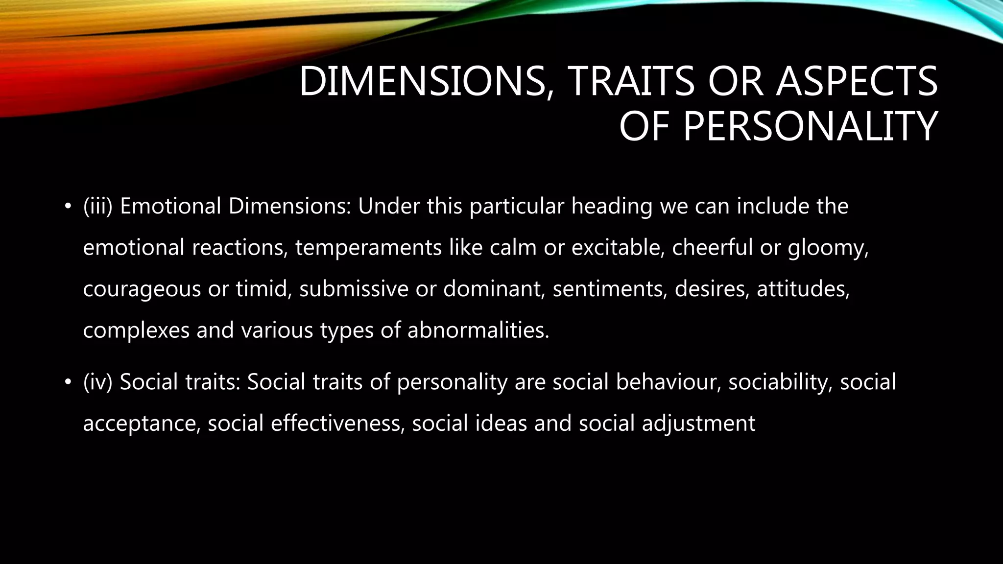 Personality Types, Dimensions and Traits | PPTX