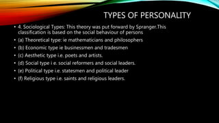 Personality Types, Dimensions and Traits | PPTX