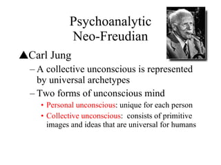 Psychoanalytic Neo-Freudian ,[object Object],[object Object],[object Object],[object Object],[object Object]