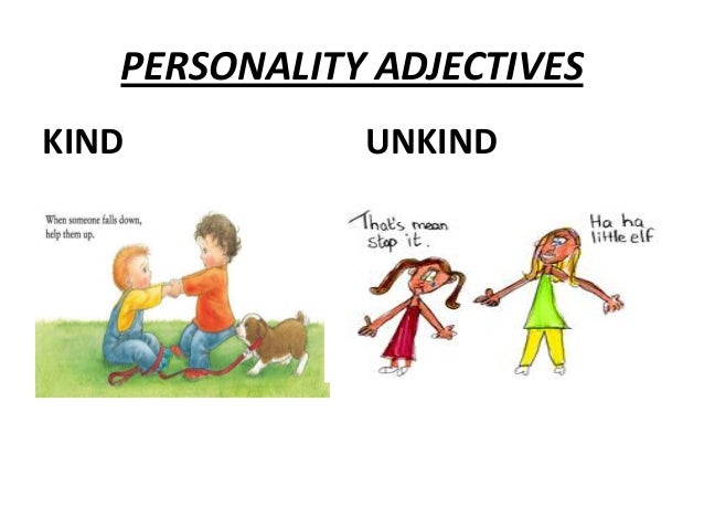 Personality adjectives