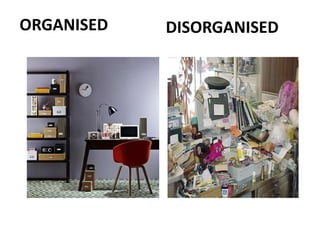 ORGANISED DISORGANISED
 