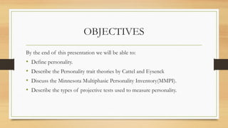 Personality And Trait Theories Pptx